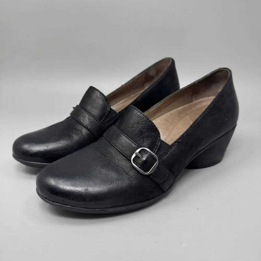 Dansko Rosalie Size 9.5 US Women's Black Leather Shoes Arch Support
